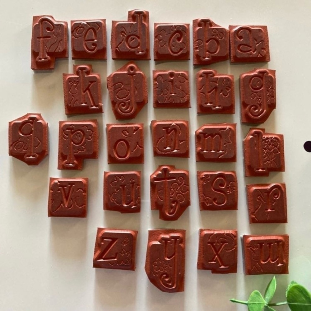 Alphabet Cling Mounted Rubber Stamps